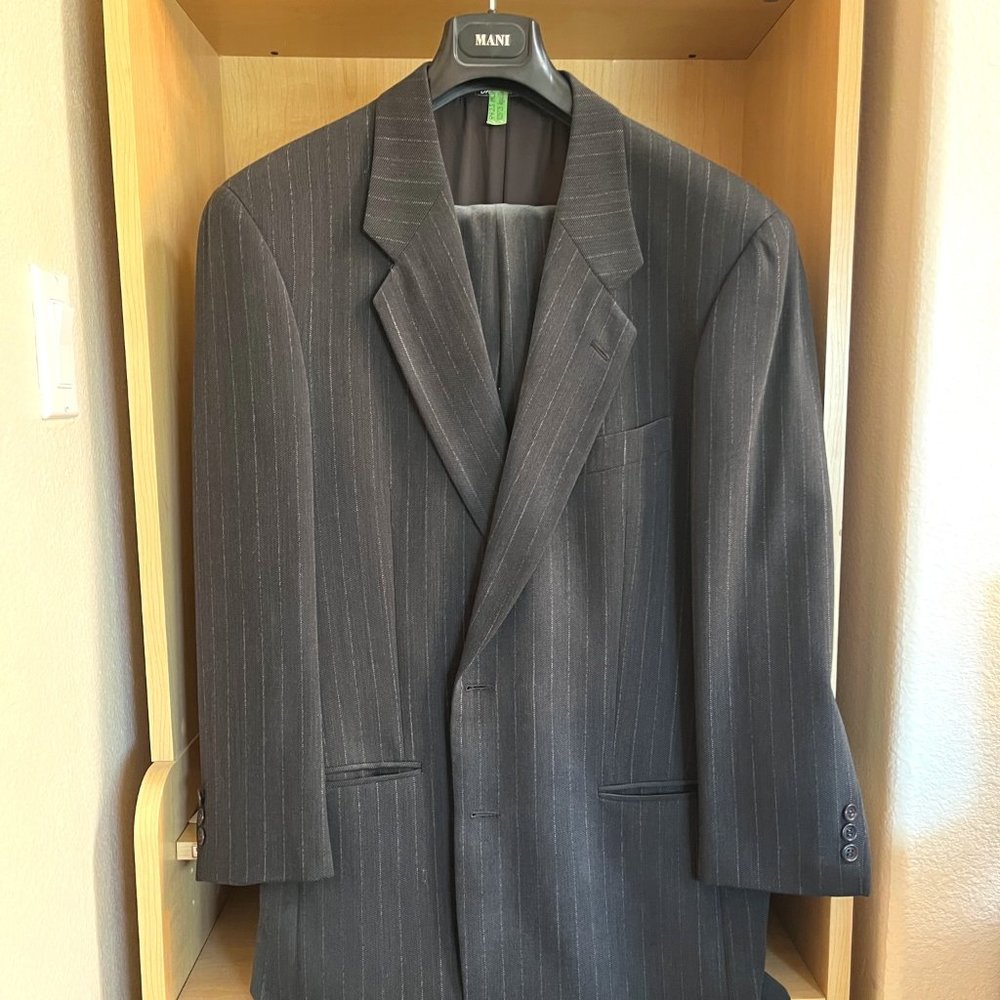 Armani Suit Jacket, Size 40 R, Grey/Brown